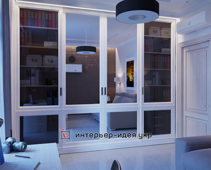 Дизайн лаконичного частного кабинета-гостевой
