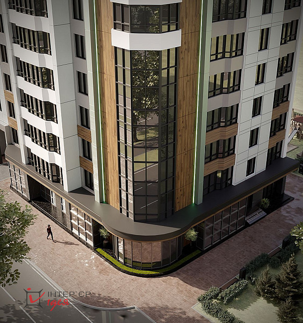 Дизайн фасада многоэтажки в Черкассах, по ул. Шевченка, 184