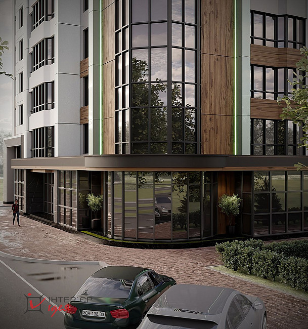 Дизайн фасада многоэтажки в Черкассах, по ул. Шевченка, 184