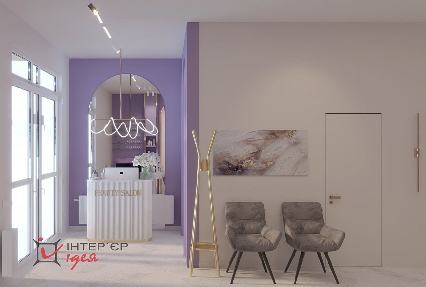 Салон красоты в неоклассике, 45 м2