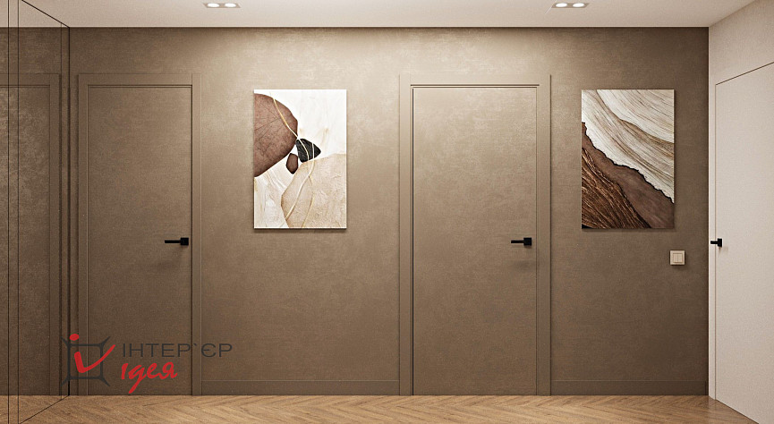 Контрастная кухня-гостиная в стиле контемпорари