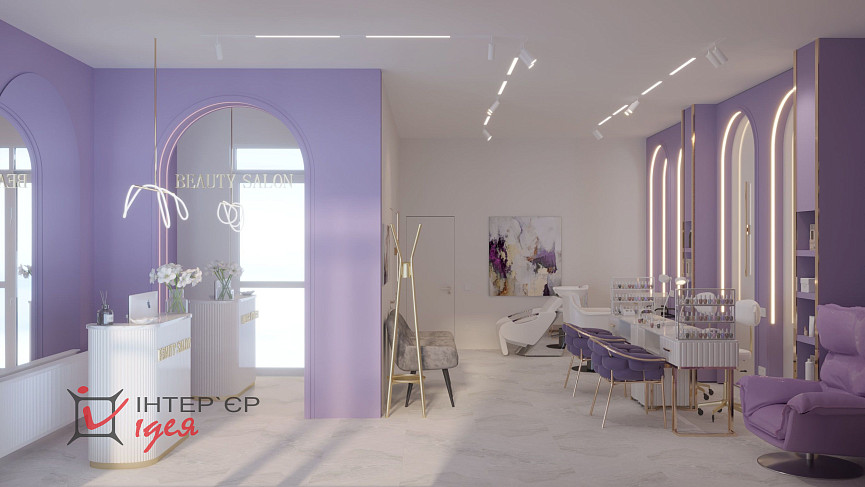 Салон красоты в неоклассике, 45 м2