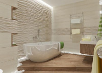 Дизайн современной ванной комнаты с овальной ванной и умывальником-чашей. Дизайн ВАННОЙ КОМНАТЫ