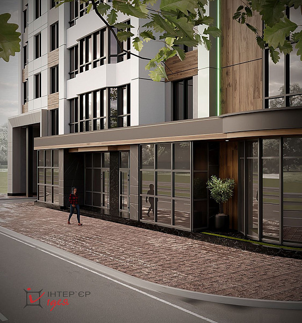 Дизайн фасада многоэтажки в Черкассах, по ул. Шевченка, 184