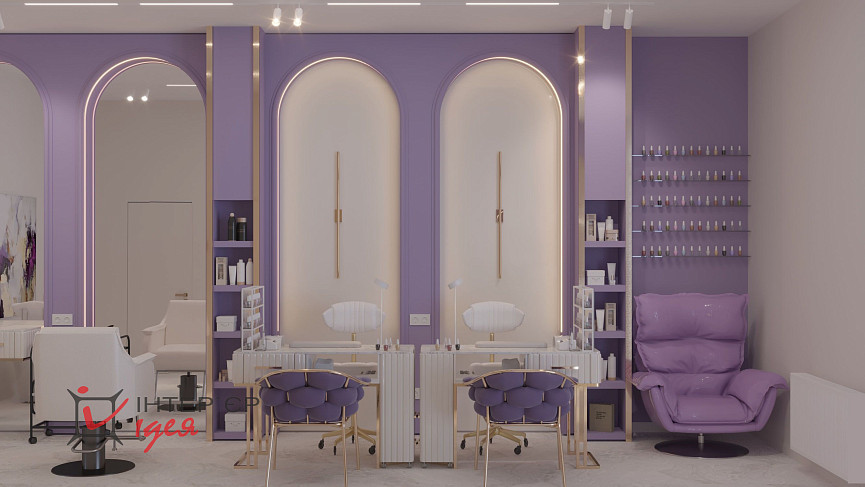 Салон красоты в неоклассике, 45 м2