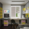 Дизайн детской комнаты с яркими акцентами желтого и розового