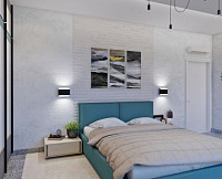 Бирюзовая свежесть цвета в интерьере гостевой спальни. Дизайн СПАЛЬНИ