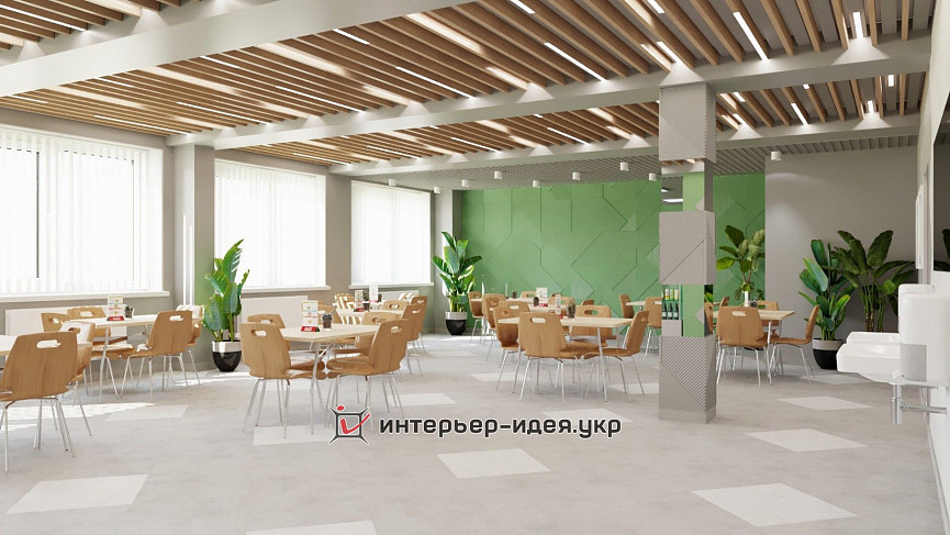 Дизайн столовой для «Графия Украина» группы «ММ Пекеджинг» в г. Черкассы.