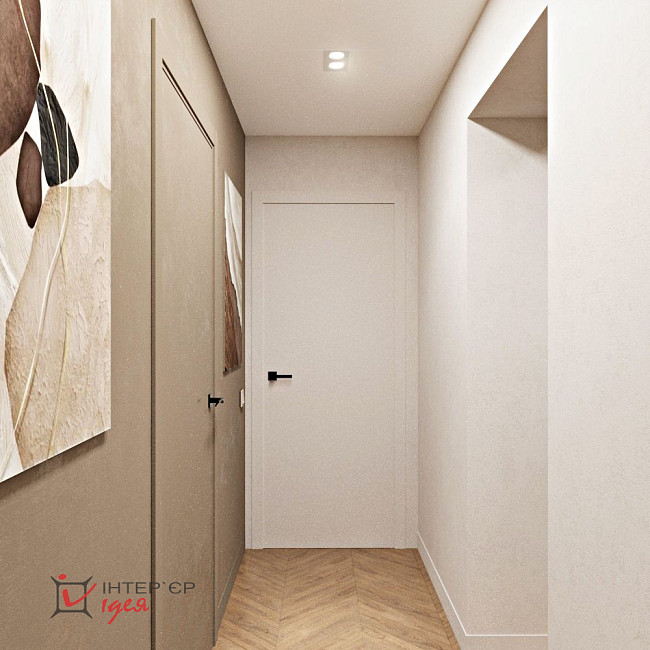 Контрастная кухня-гостиная в стиле контемпорари