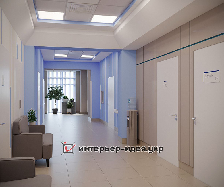 Дизайн коридора Медицинского центра