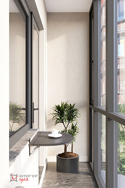 Контрастная кухня-гостиная в стиле контемпорари