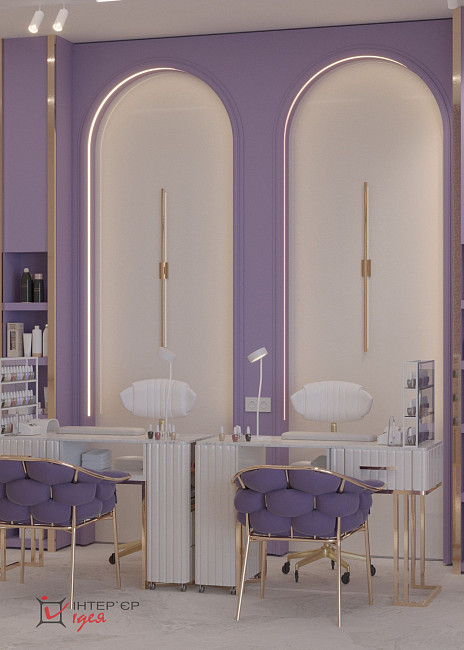 Салон красоты в неоклассике, 45 м2