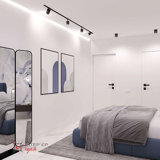 Спальня с гардеробной комнатой, 24 м.кв