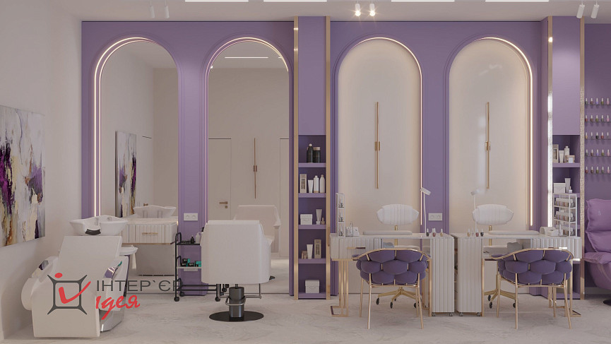 Салон красоты в неоклассике, 45 м2