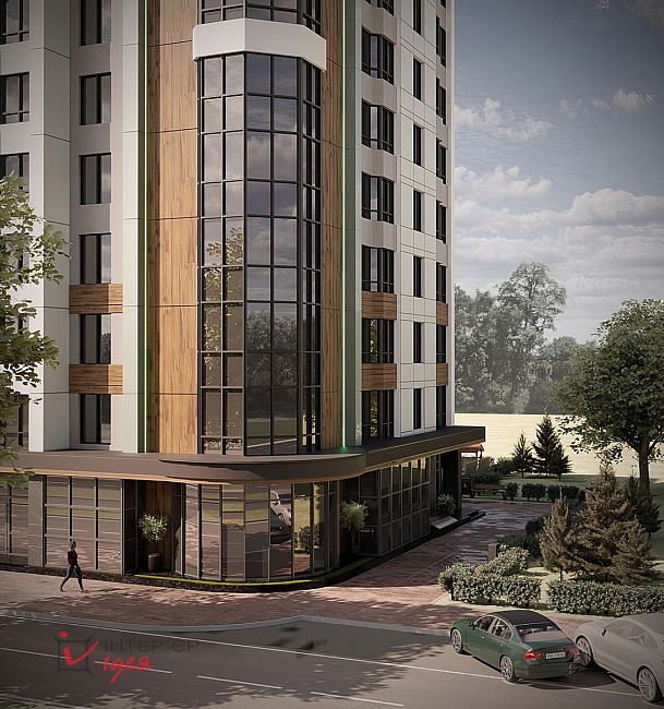 Дизайн фасада многоэтажки в Черкассах, по ул. Шевченка, 184