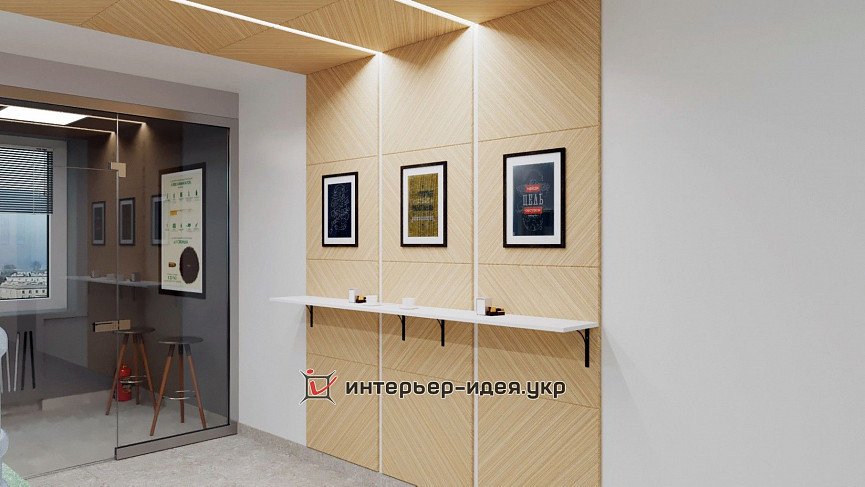 Современный функциональный буфет с курилкой для «Графия Украина»