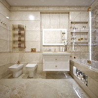 Дизайн ванной комнаты, оформленной в золоте. Дизайн ВАННОЙ КОМНАТЫ