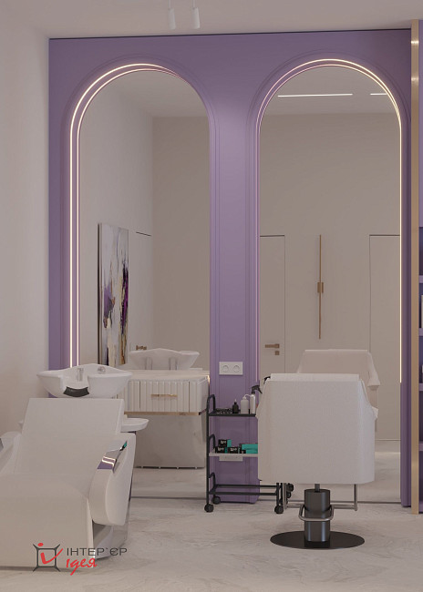 Салон красоты в неоклассике, 45 м2