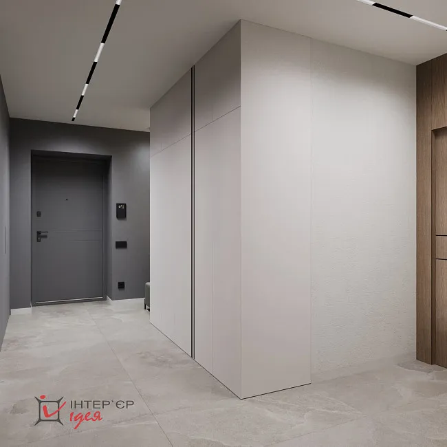 Прихожая 13,5 м2 в стиле своевременный минимализм