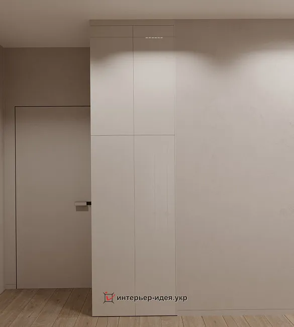 Вдали от суеты. Уютная кухня-гостиная в почти минималистичном стиле