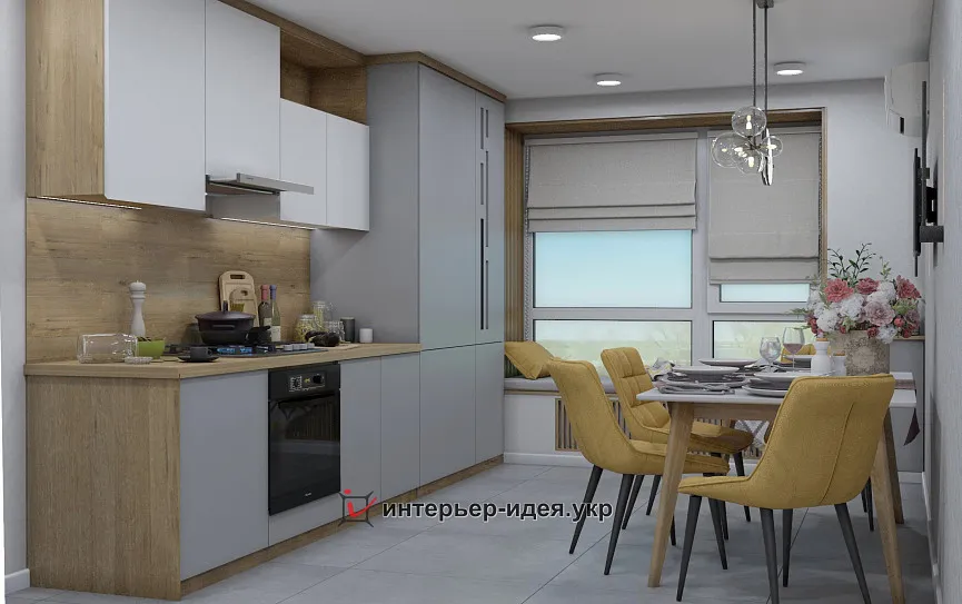 Кухня с желтыми акцентами