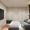 Спальня в стиле современный минимализм, 15 м²
