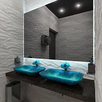 Дизайн санузла в офисе "Orion-Glass" в современном стиле. Дизайн ВАННОЙ КОМНАТЫ