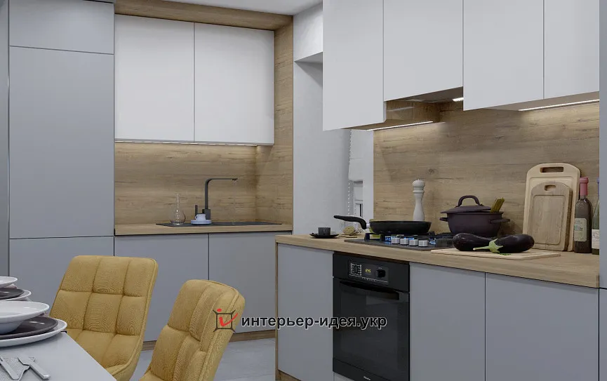 Кухня с желтыми акцентами