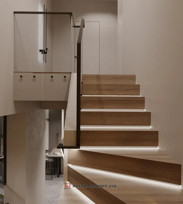 Вдали от суеты. Уютная кухня-гостиная в почти минималистичном стиле